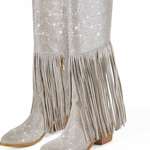 Rhinestone Fringe Cowboy Boots